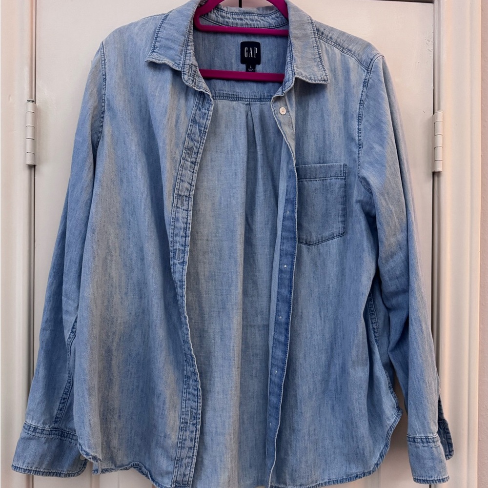 EUC GAP Perfect Denim Shirt